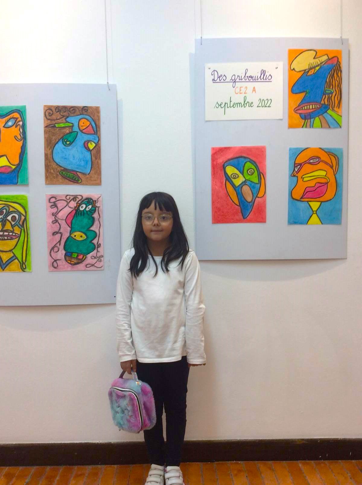 Actu.enseignement Elementaire CE2A Exposition Arts Gribouillis 2